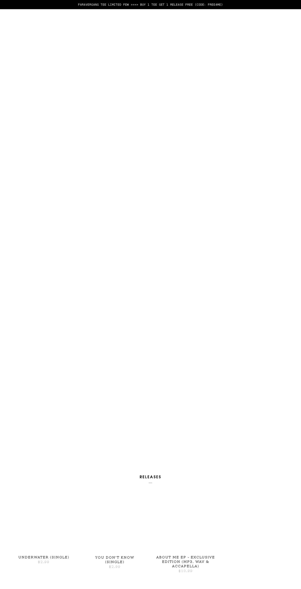 faravermusic.com shopify website screenshot