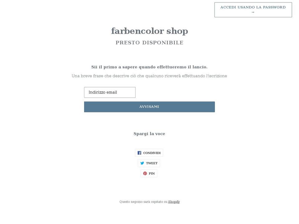 farbencoloritalia.com shopify website screenshot