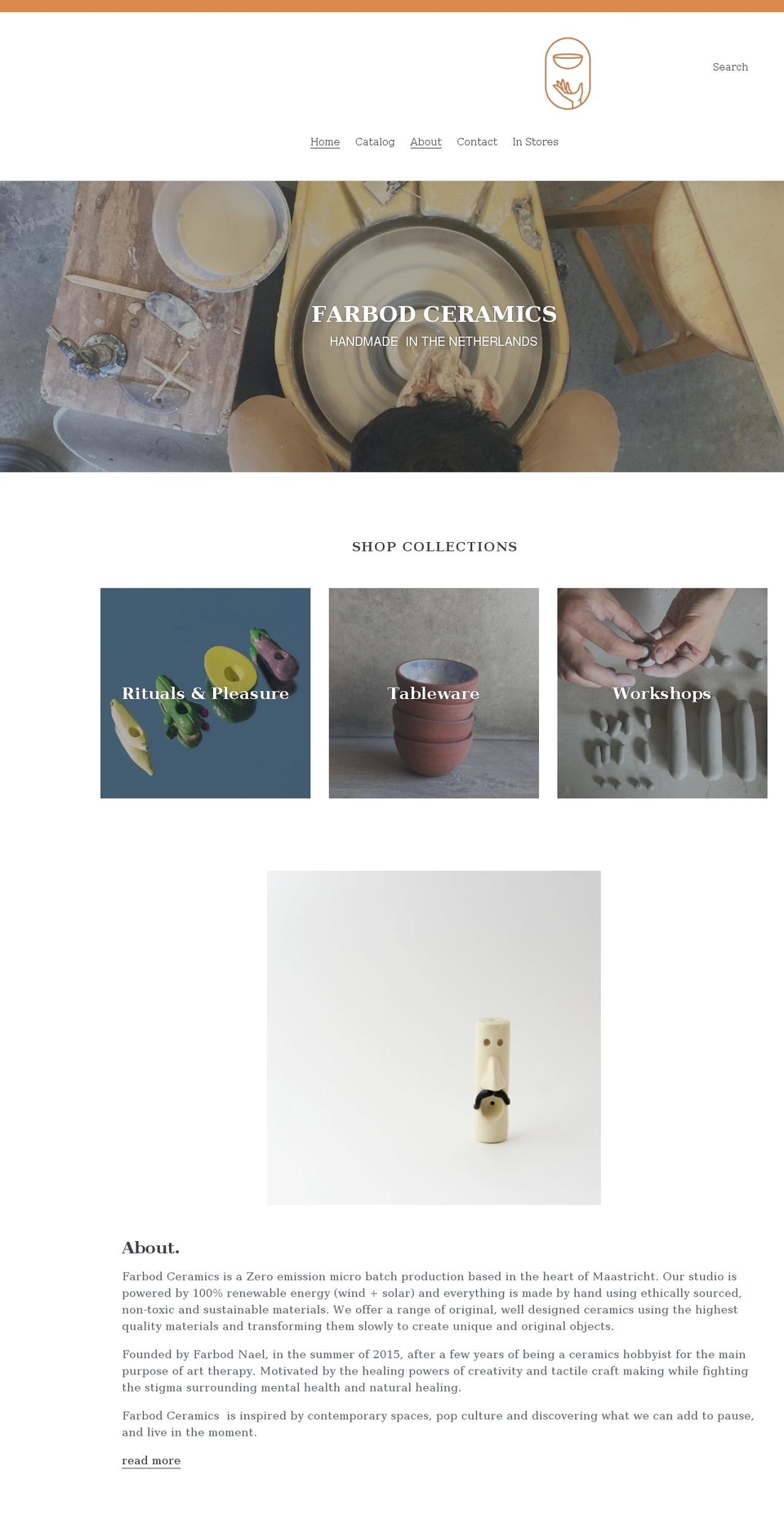 farbodceramics.com shopify website screenshot