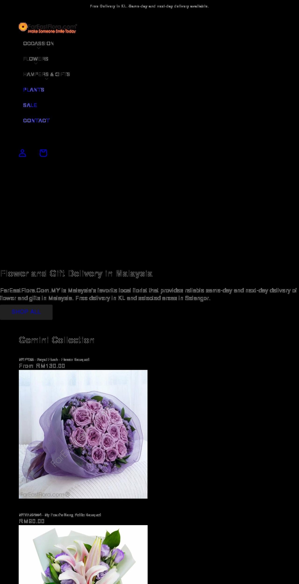 fareastflora.com.my shopify website screenshot