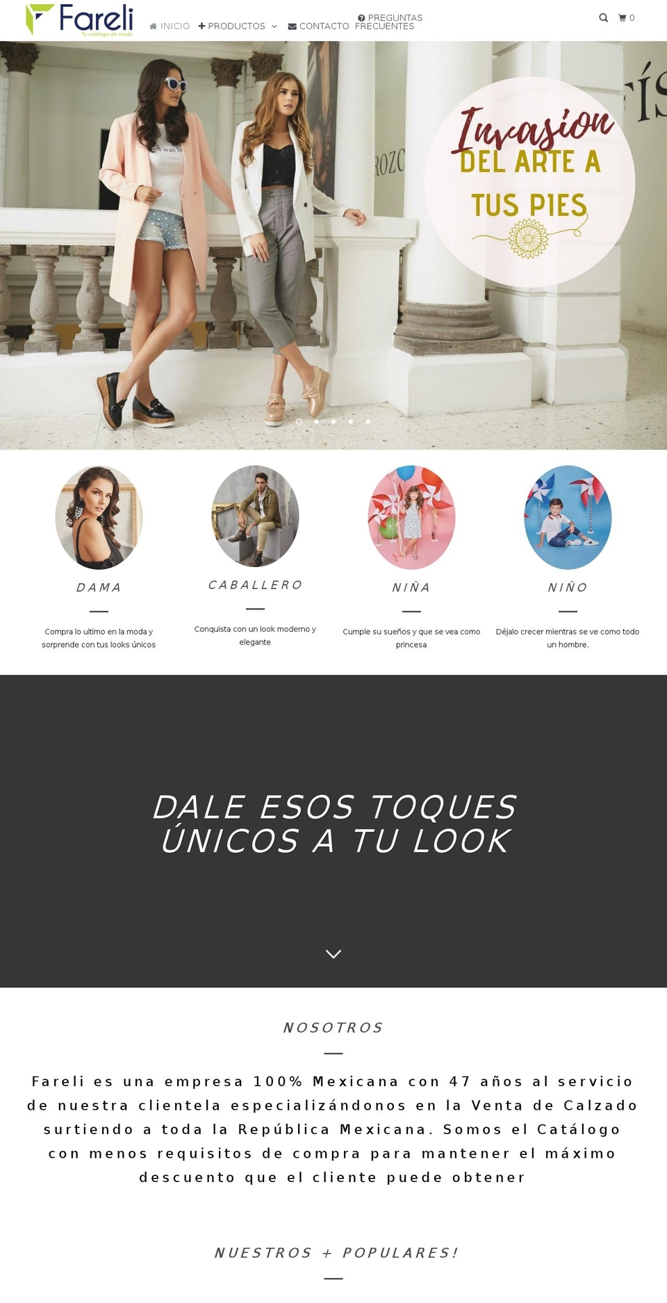 fareli.mx shopify website screenshot