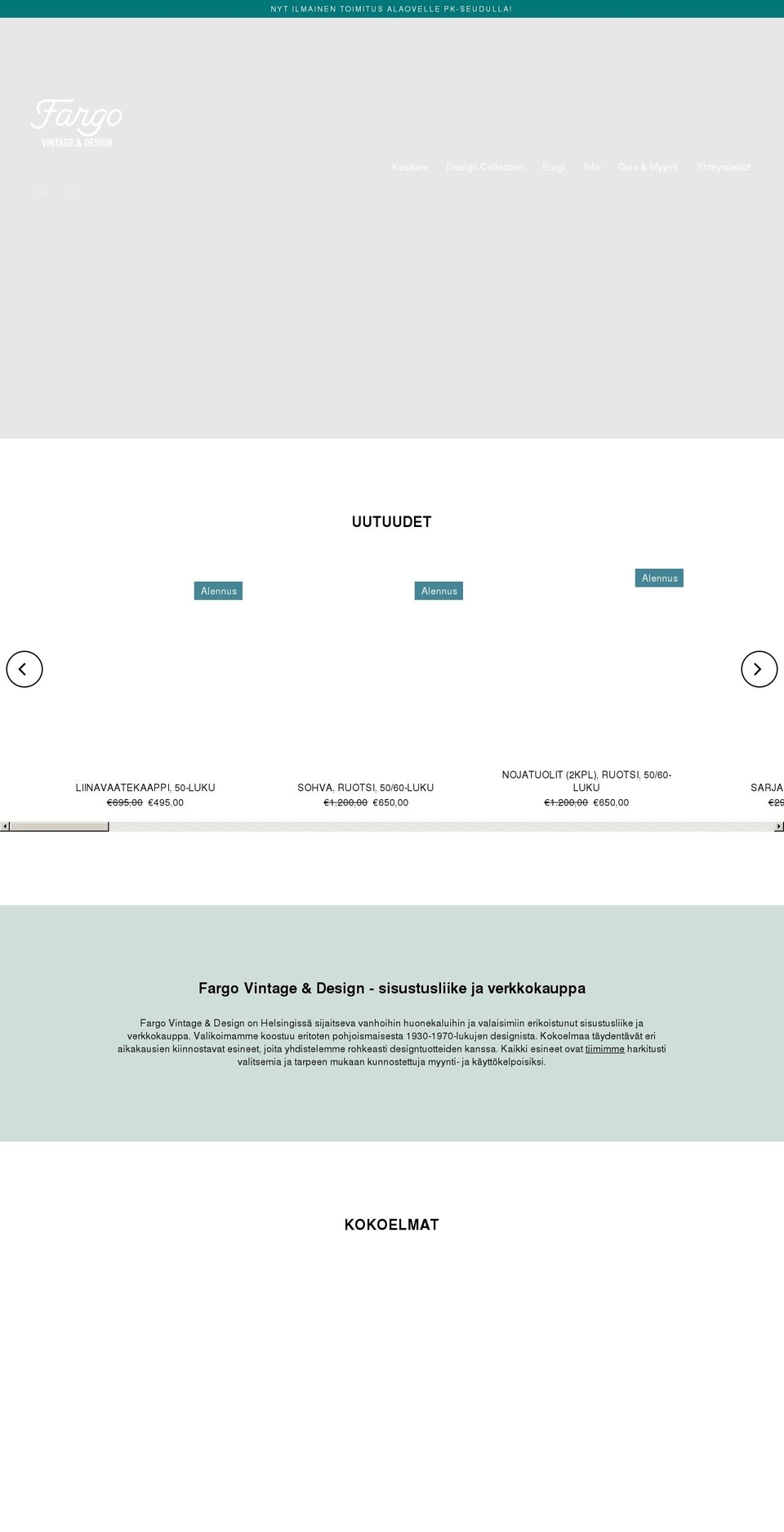 fargovintage.fi shopify website screenshot