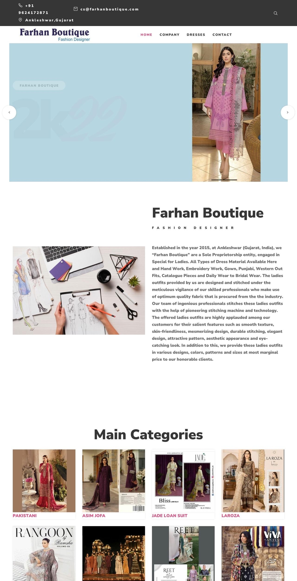farhanboutique.com — Shopify storefront screenshot