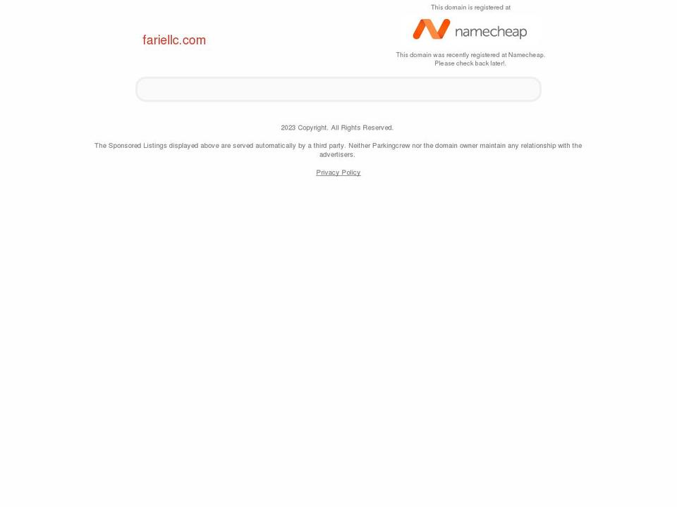 fariellc.com — Shopify storefront screenshot