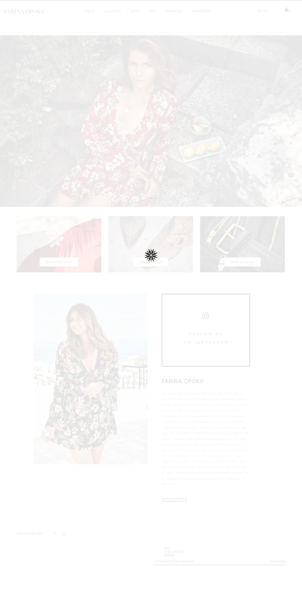 farinaopoku.com — Shopify storefront screenshot