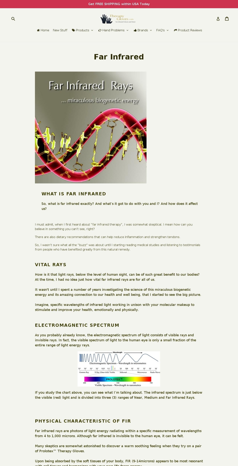 farinfraredlight.com — Shopify storefront screenshot