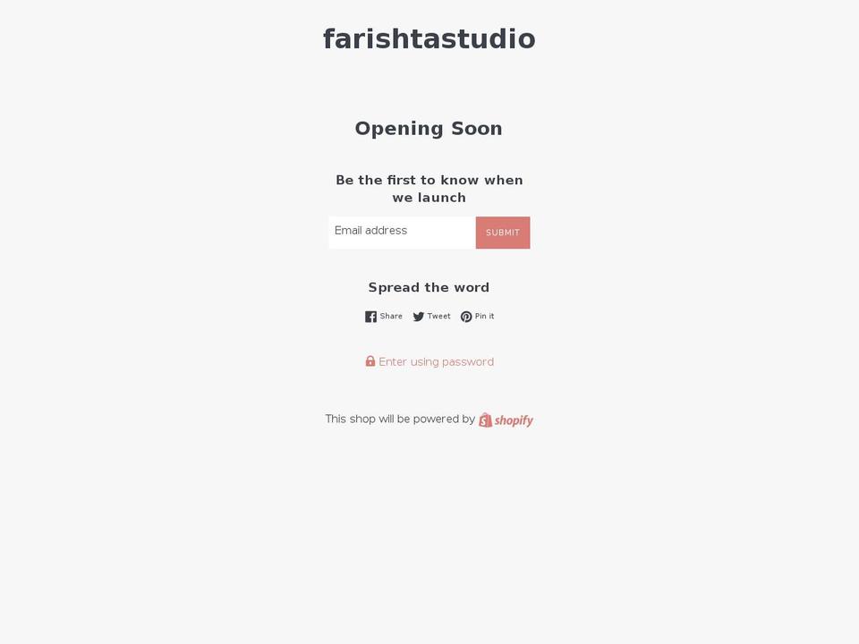 farishtastudio.com — Shopify storefront screenshot