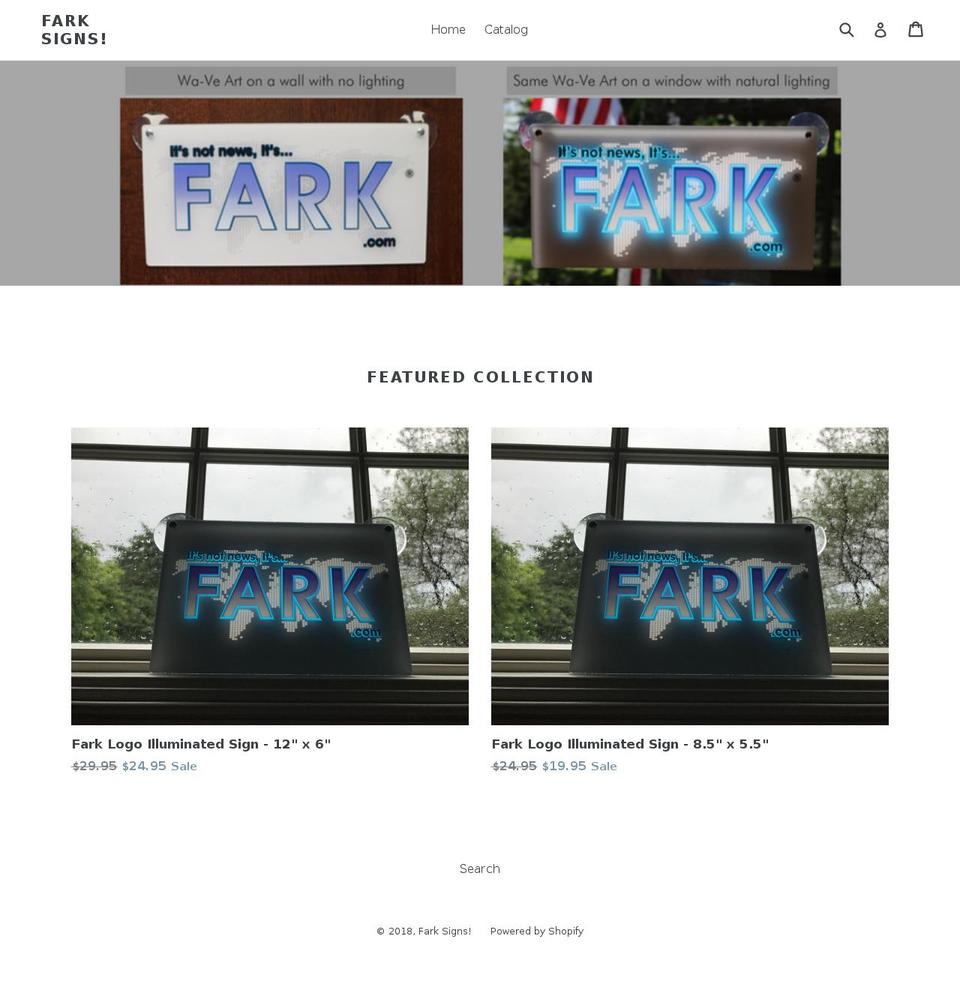 farksigns.com — Shopify storefront screenshot