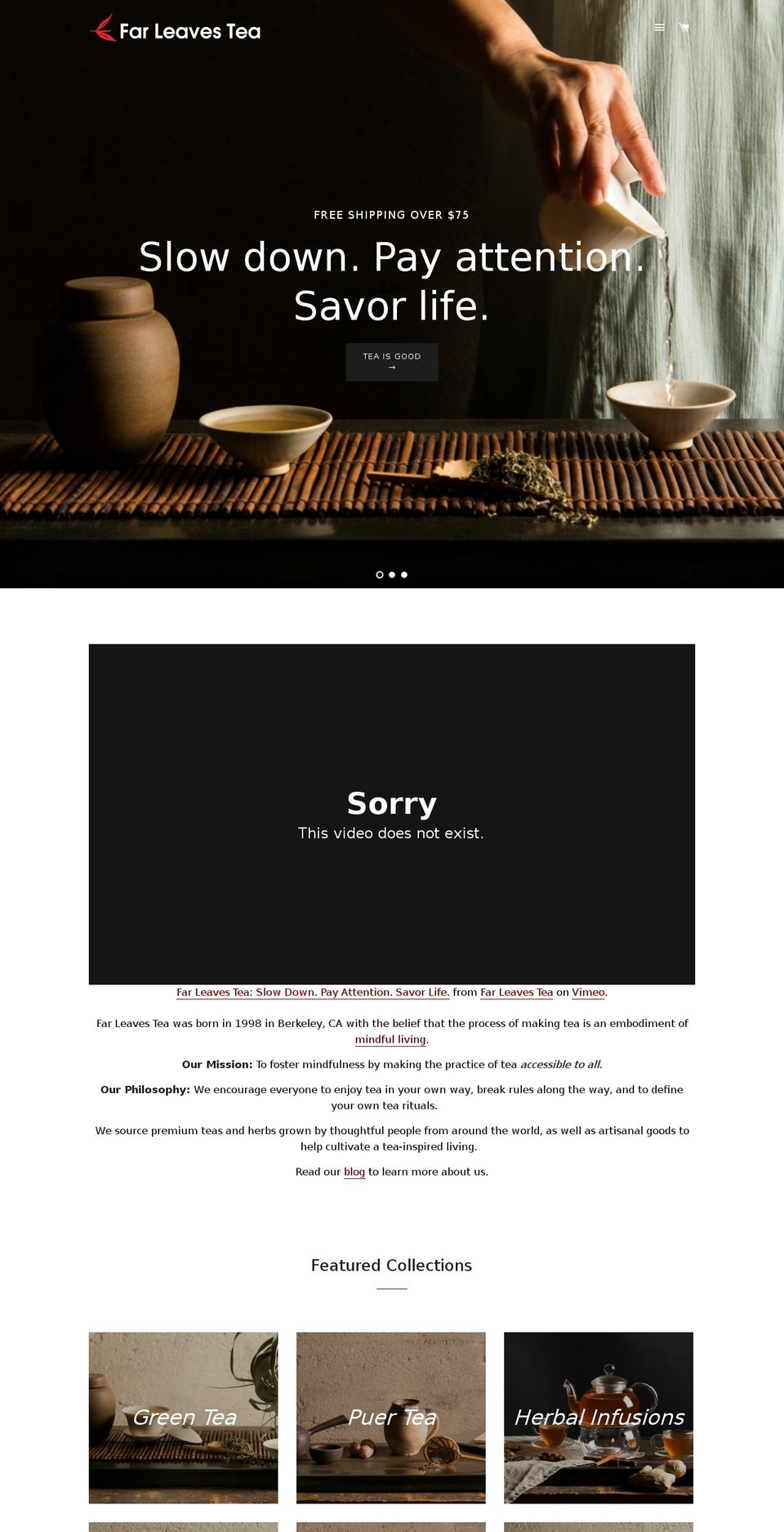 farleaves.com shopify website screenshot