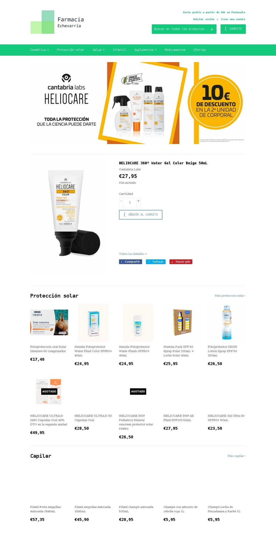 farmaciaechevarria.com shopify website screenshot