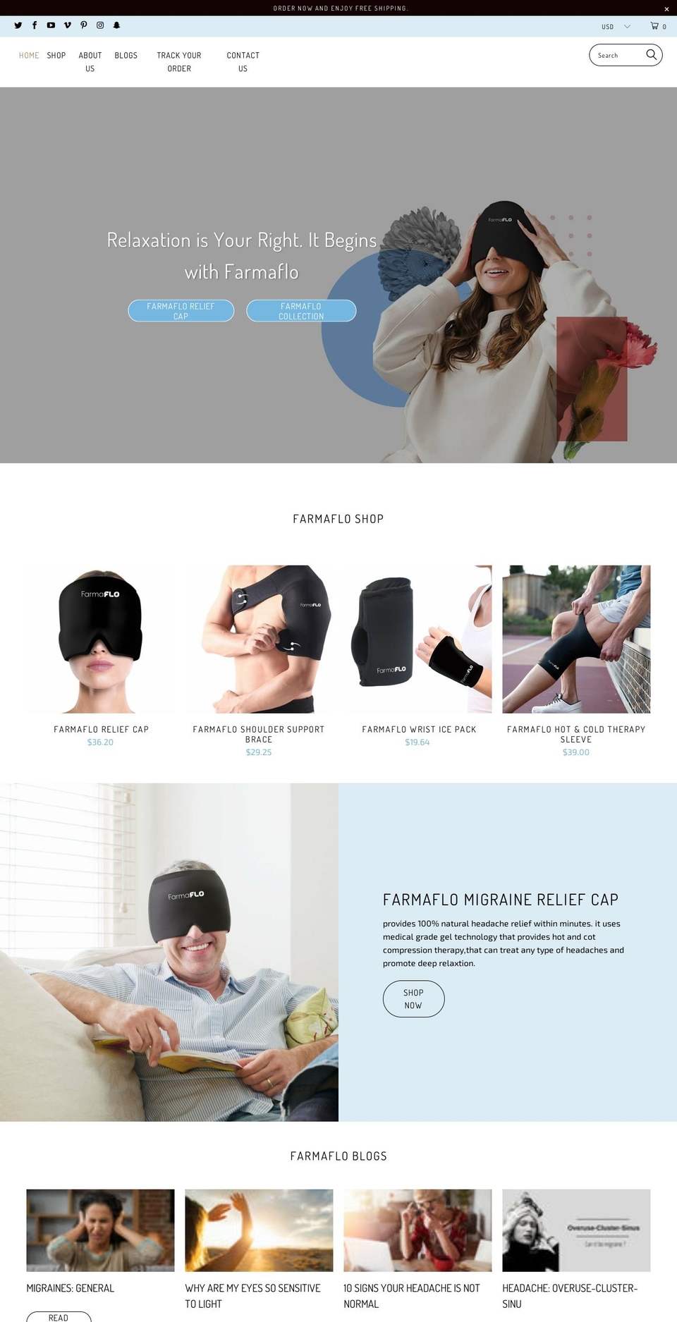 farmaflo.com shopify website screenshot