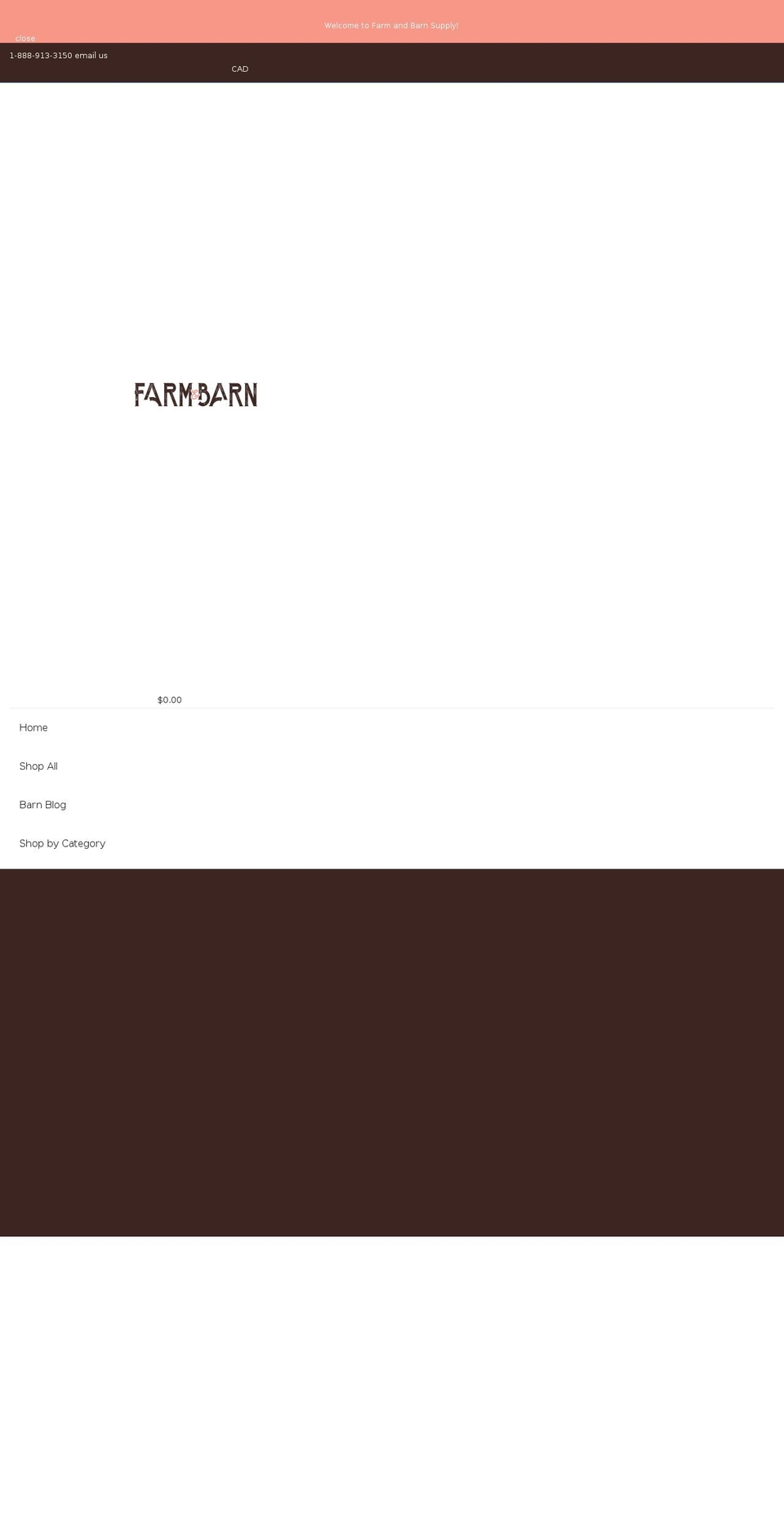 farmandbarnsupply.com shopify website screenshot