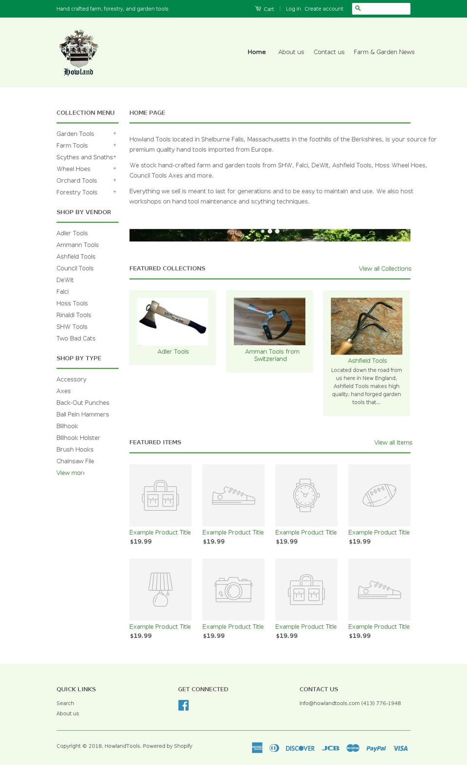 farmandgardentools.com shopify website screenshot