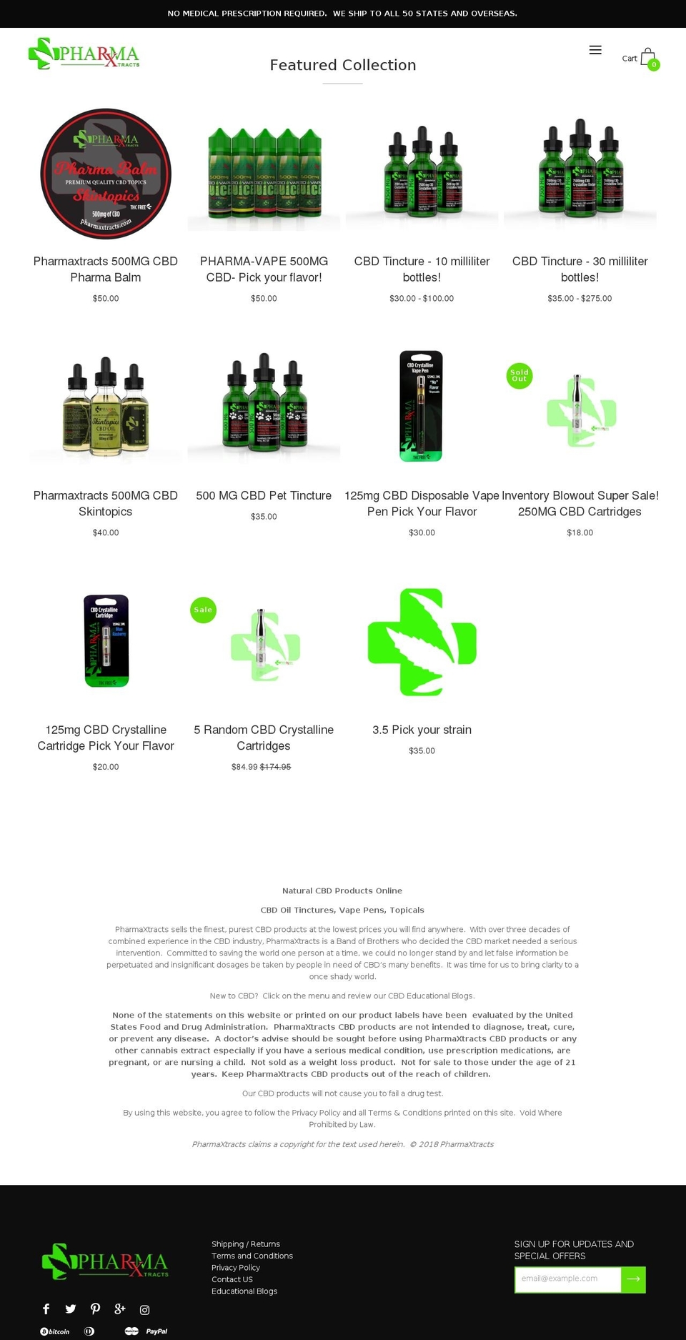 PHARMA XTRACTS Shopify theme site example farmaxtracts.com