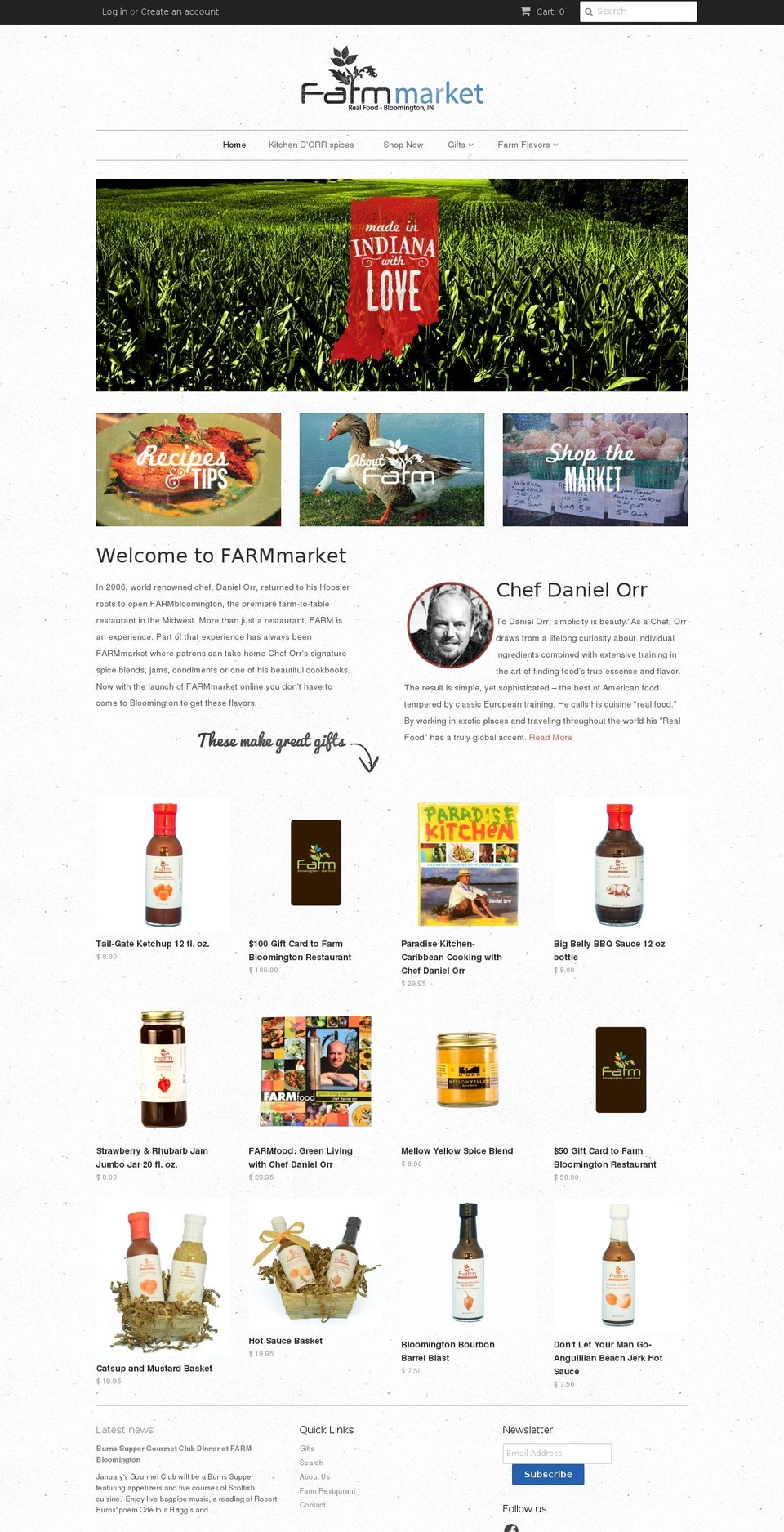 farmbloomingtonmarket.com shopify website screenshot