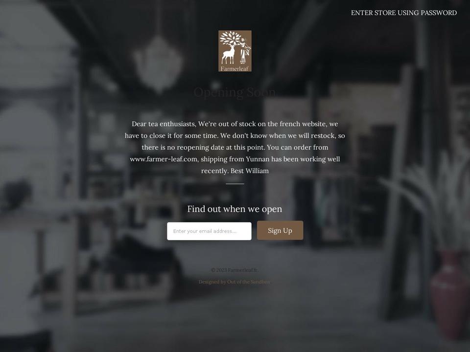 farmer-leaf.fr shopify website screenshot