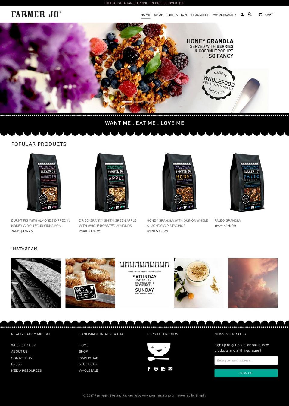 farmerjo.com.au shopify website screenshot