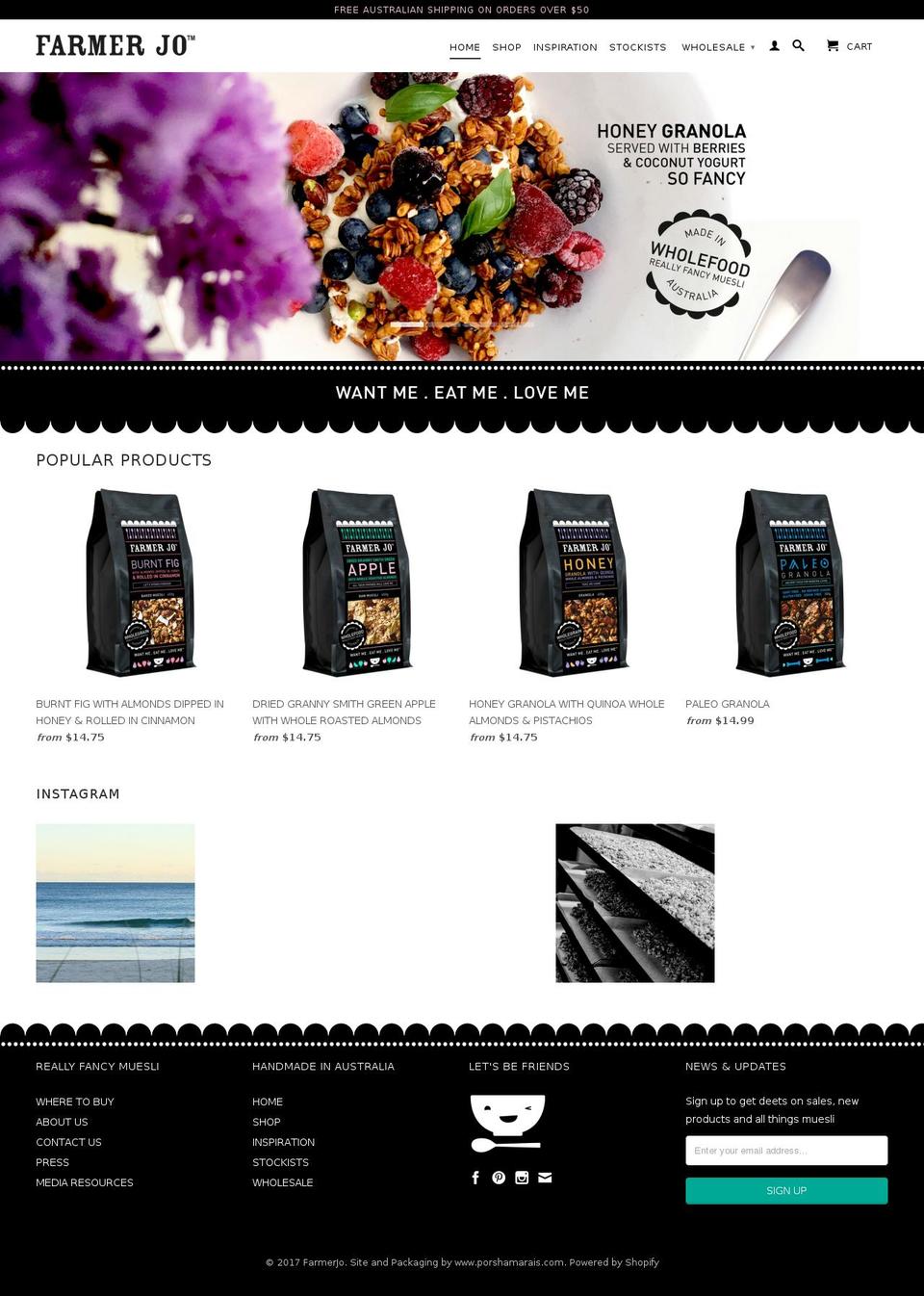 farmerjo.com shopify website screenshot
