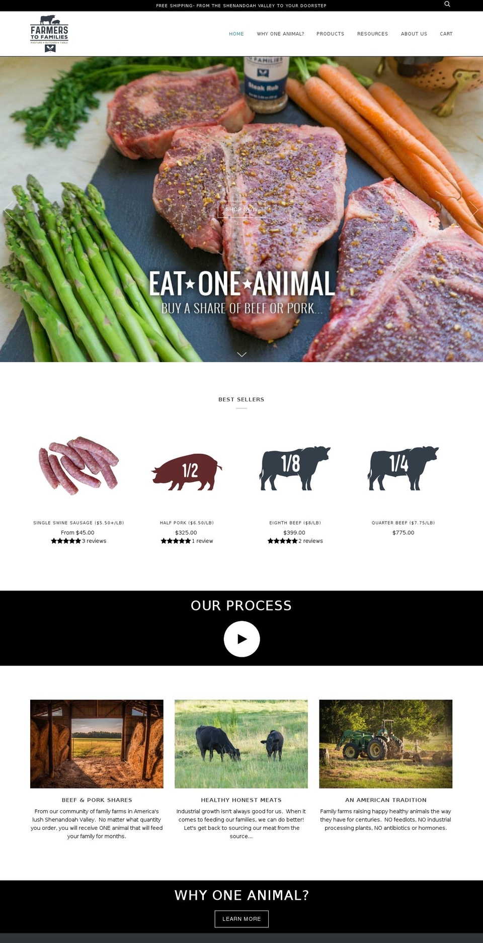 farmers4family.com — Shopify storefront screenshot