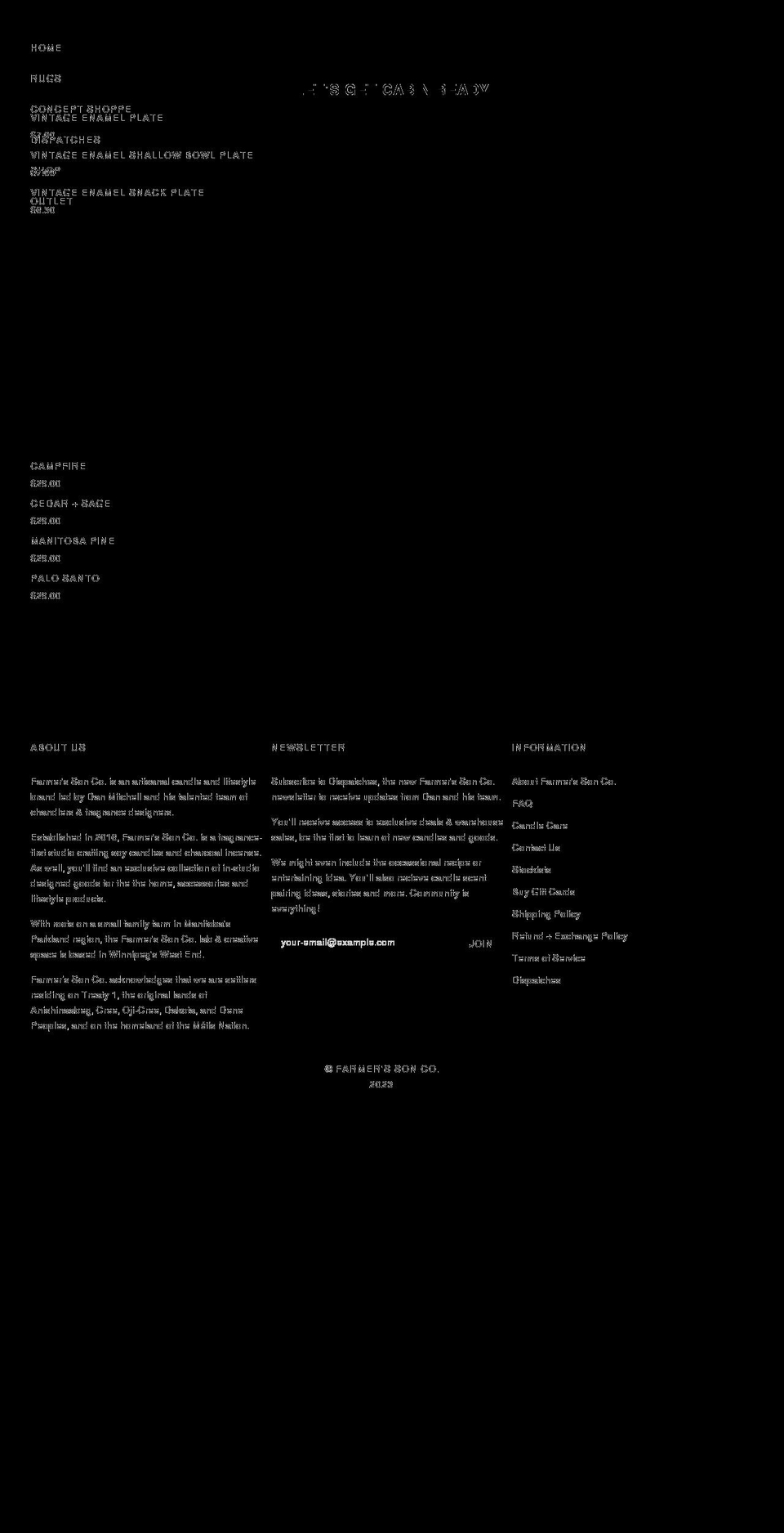 farmerssonco.com shopify website screenshot