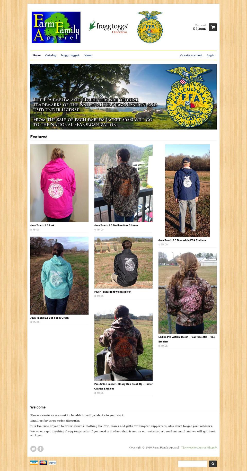 farmfamilyapparel.com — Shopify storefront screenshot