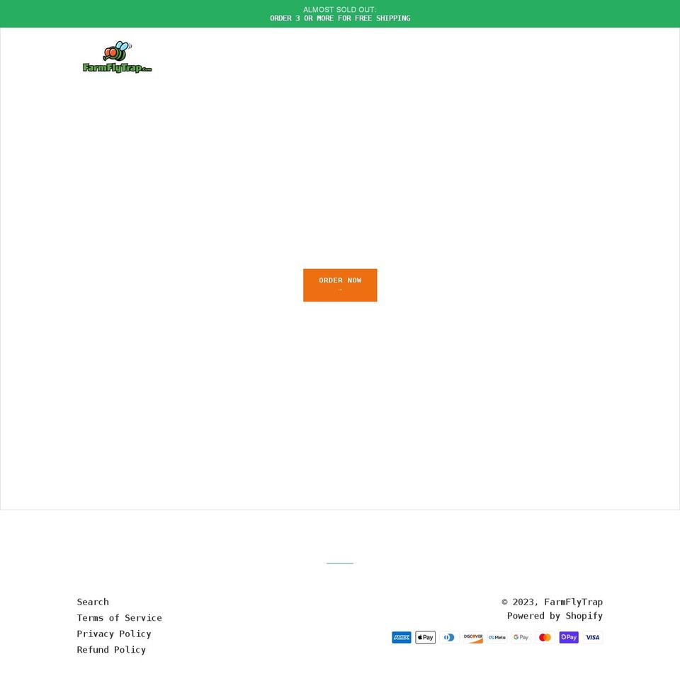 farmflytrap.com shopify website screenshot