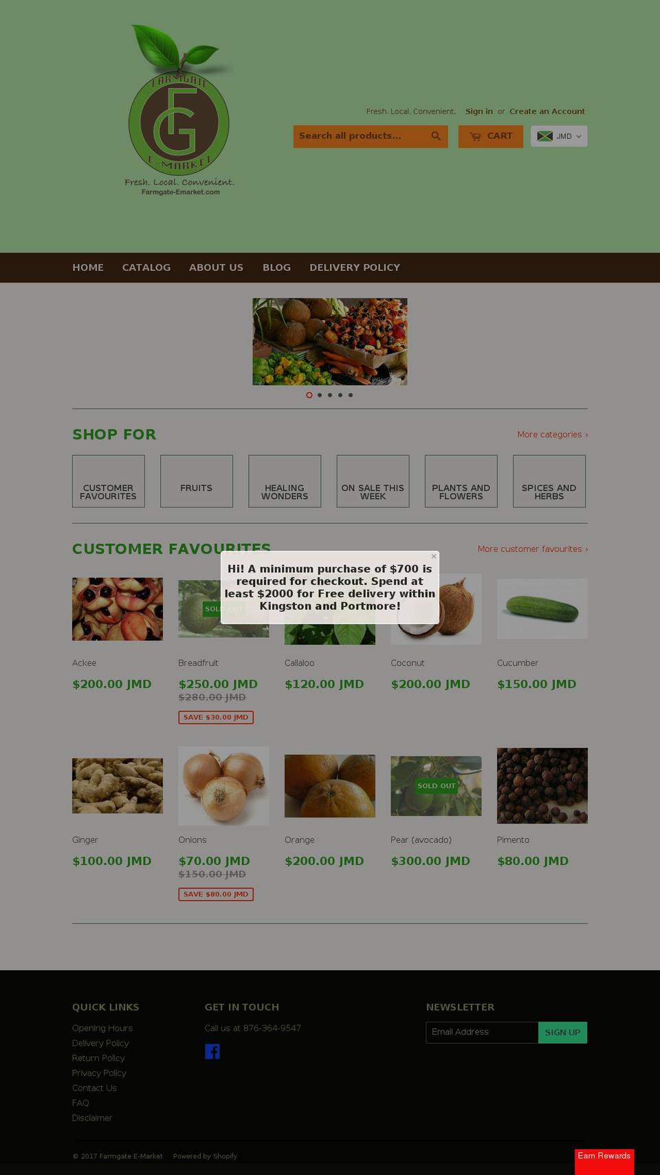farmgate-emarket.com shopify website screenshot