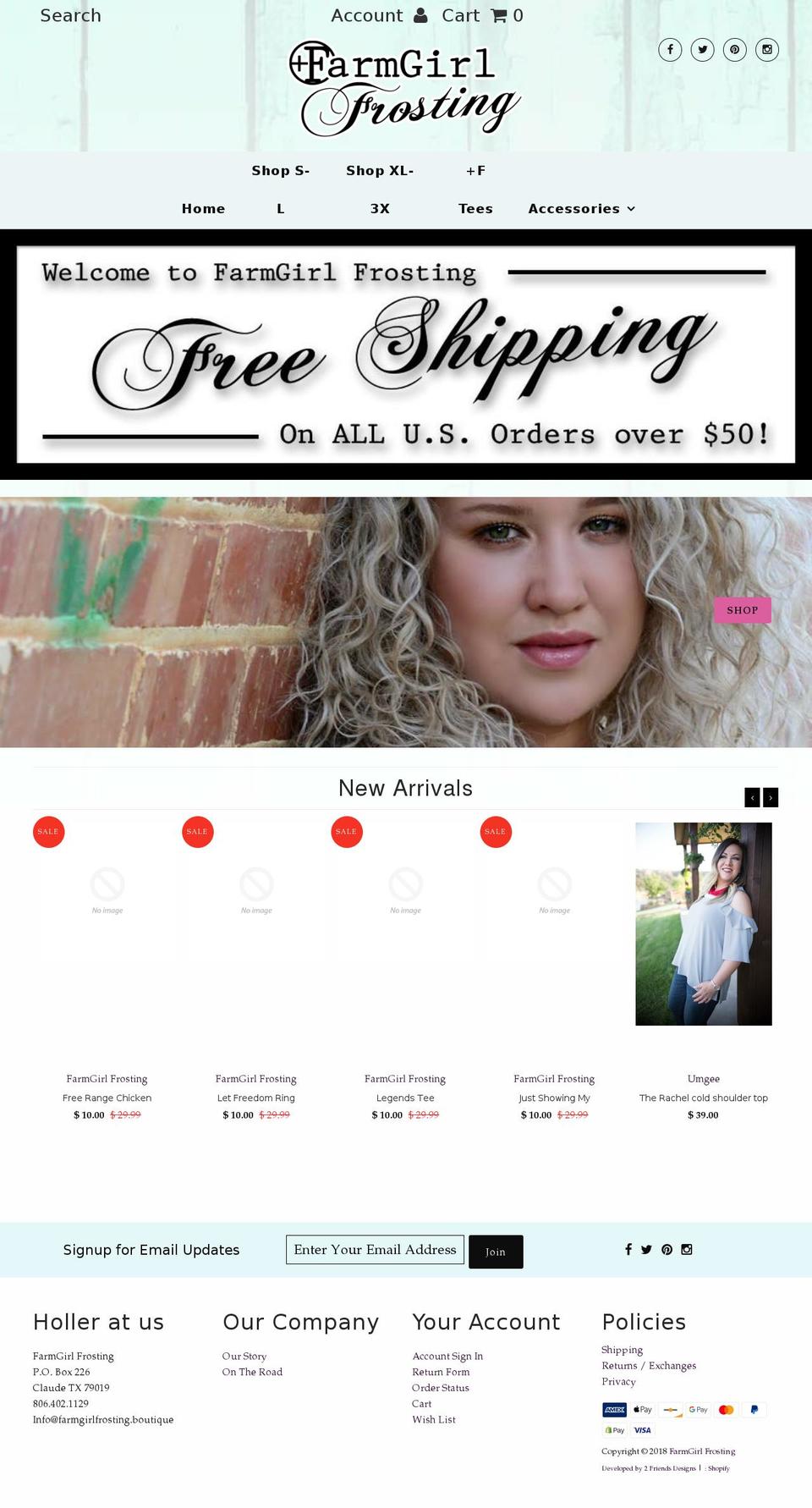 farmgirlfrostingsite.com shopify website screenshot