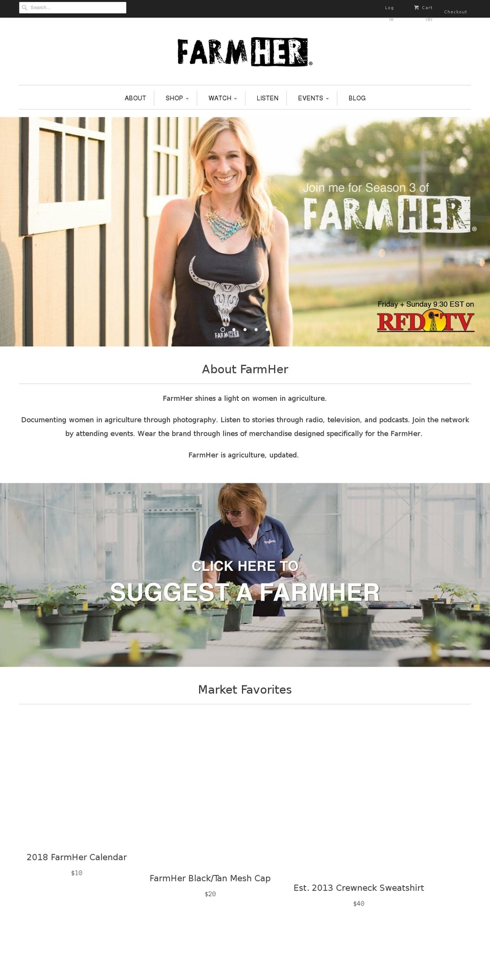 farmher.net shopify website screenshot