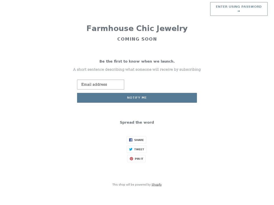 farmhousechic.net shopify website screenshot