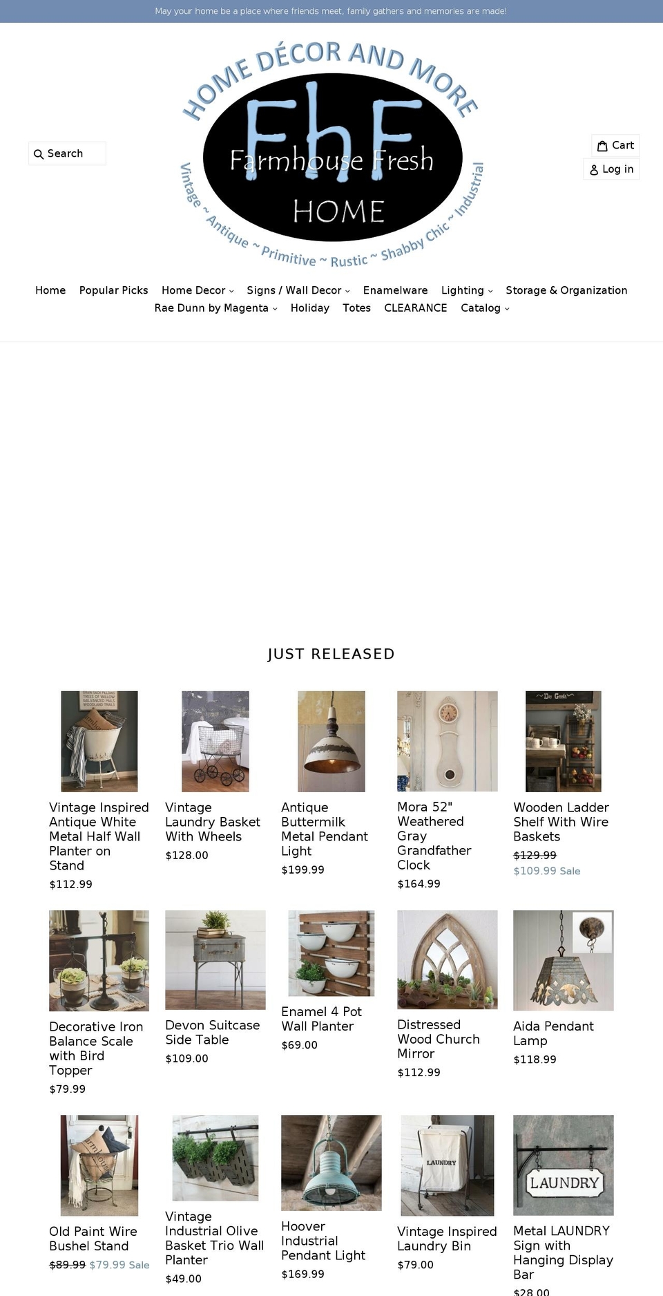 farmhousefreshhome.com — Shopify storefront screenshot