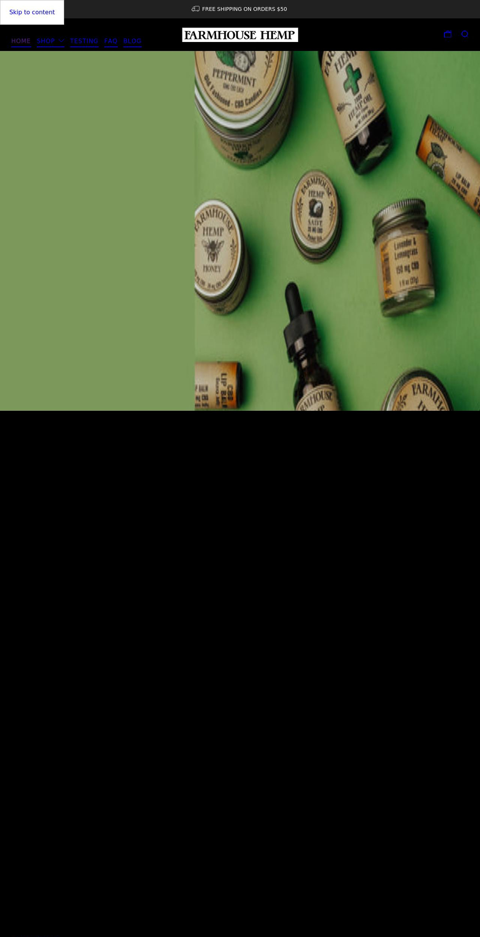 farmhousehemp.com shopify website screenshot