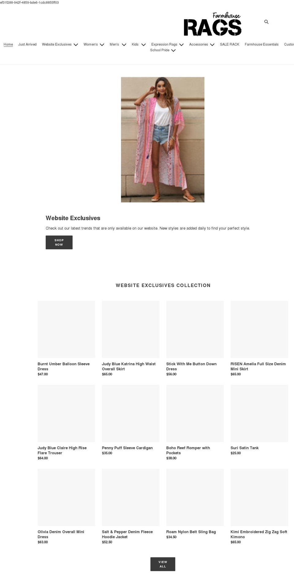 farmhouserags.com shopify website screenshot