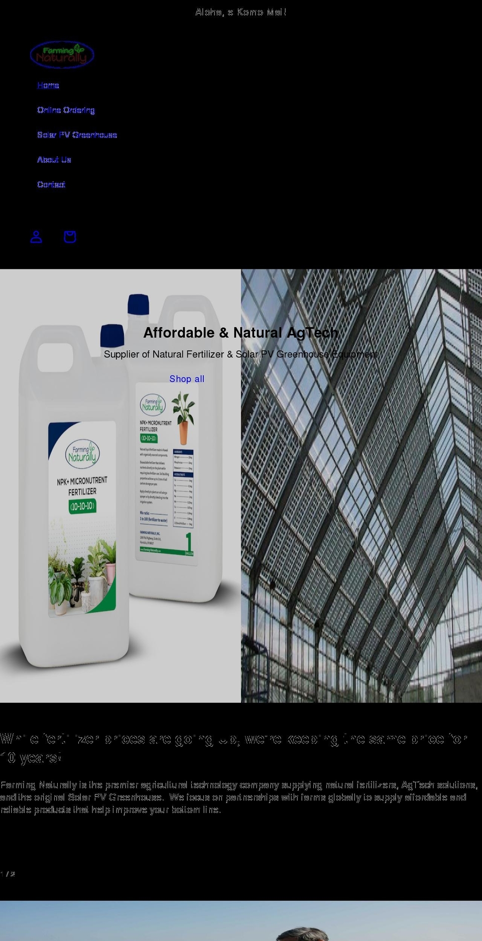 farming-naturally.com shopify website screenshot