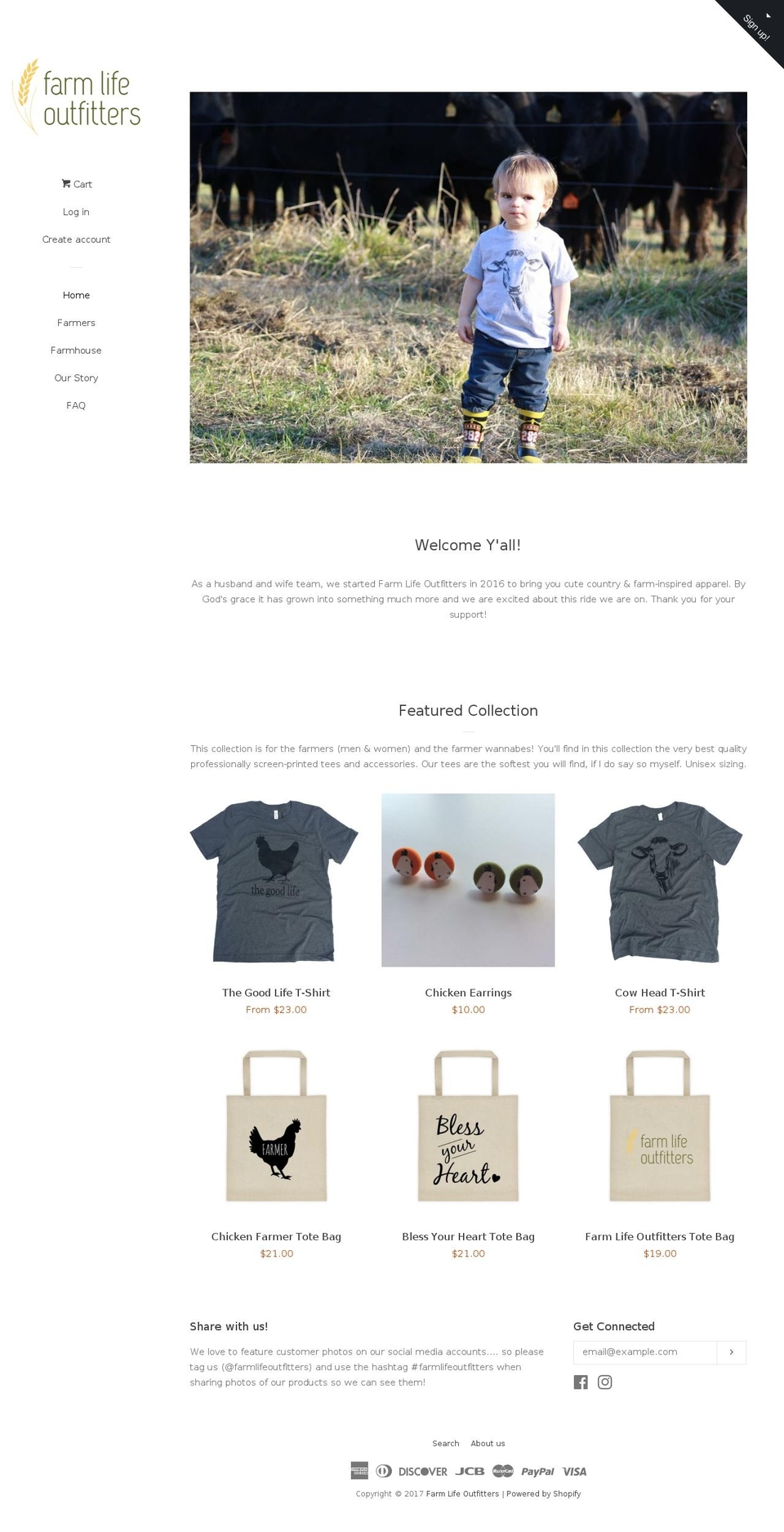 farmlifeoutfitters.com shopify website screenshot