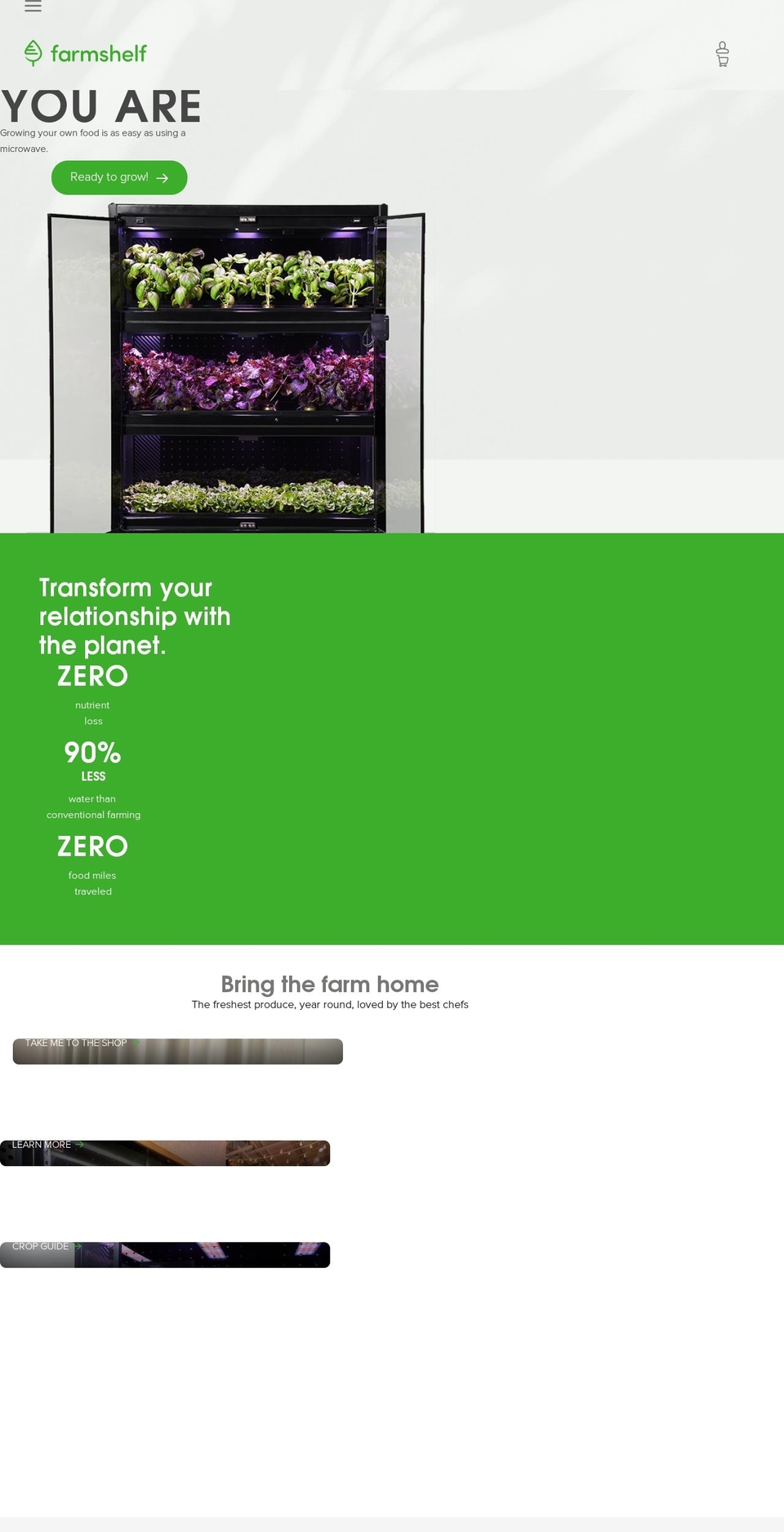 farmshelf.com shopify website screenshot