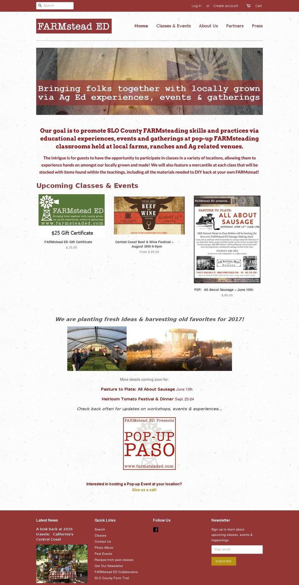 farmsteaded.com shopify website screenshot