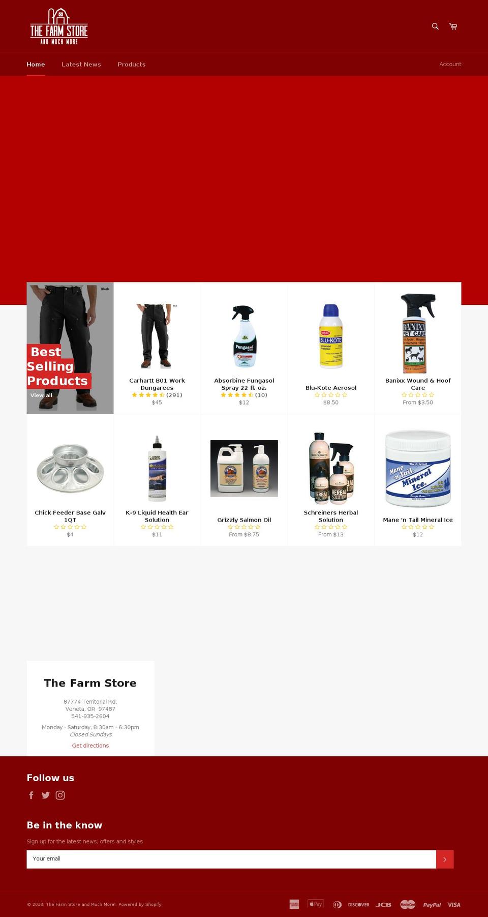 farmstoremuchmore.com — Shopify storefront screenshot