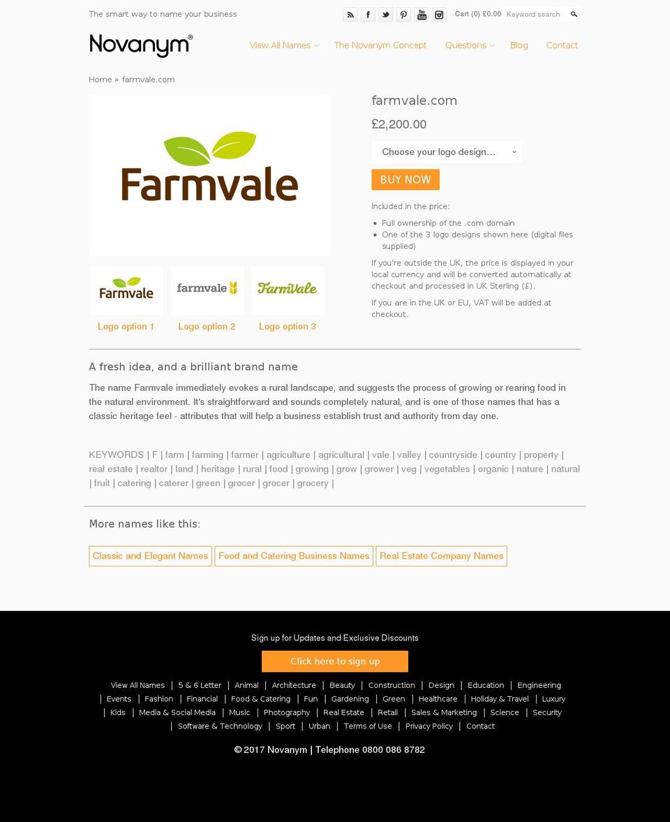 farmvale.com shopify website screenshot