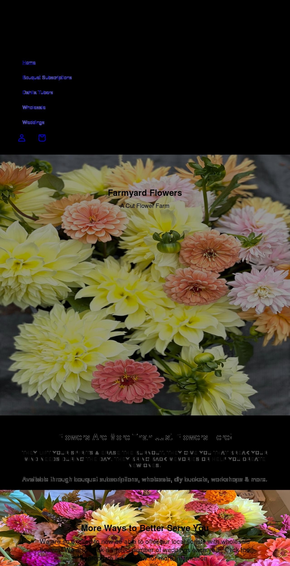 farmyardflowers.com shopify website screenshot