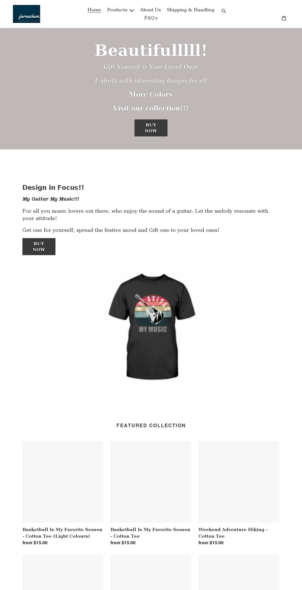 farnasham.com shopify website screenshot