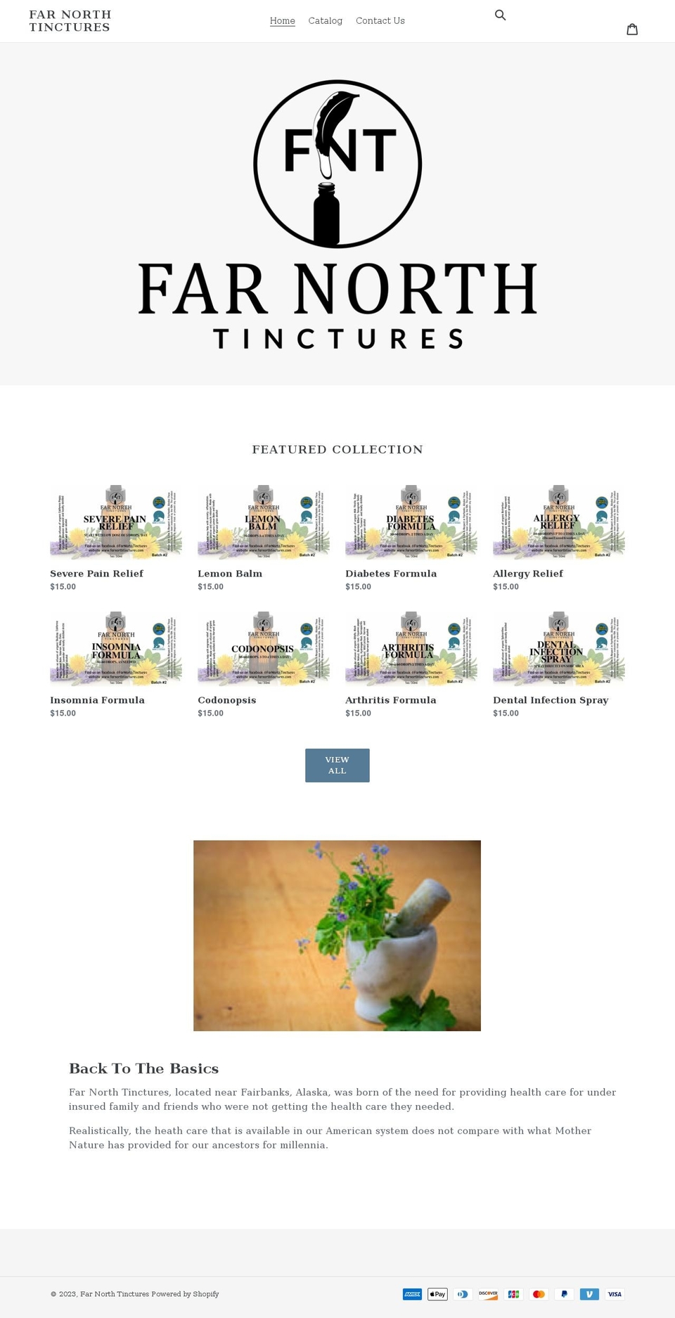 farnorthtinctures.com shopify website screenshot