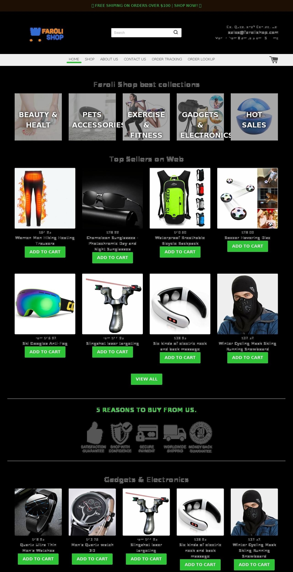 Theme export-ecom ninja pro theme Shopify theme site example farolishop.com