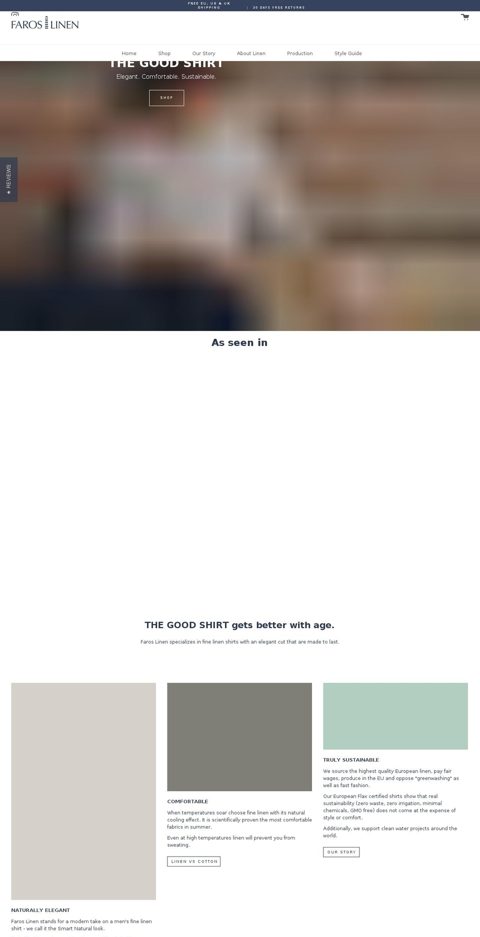 faroslinen.com shopify website screenshot