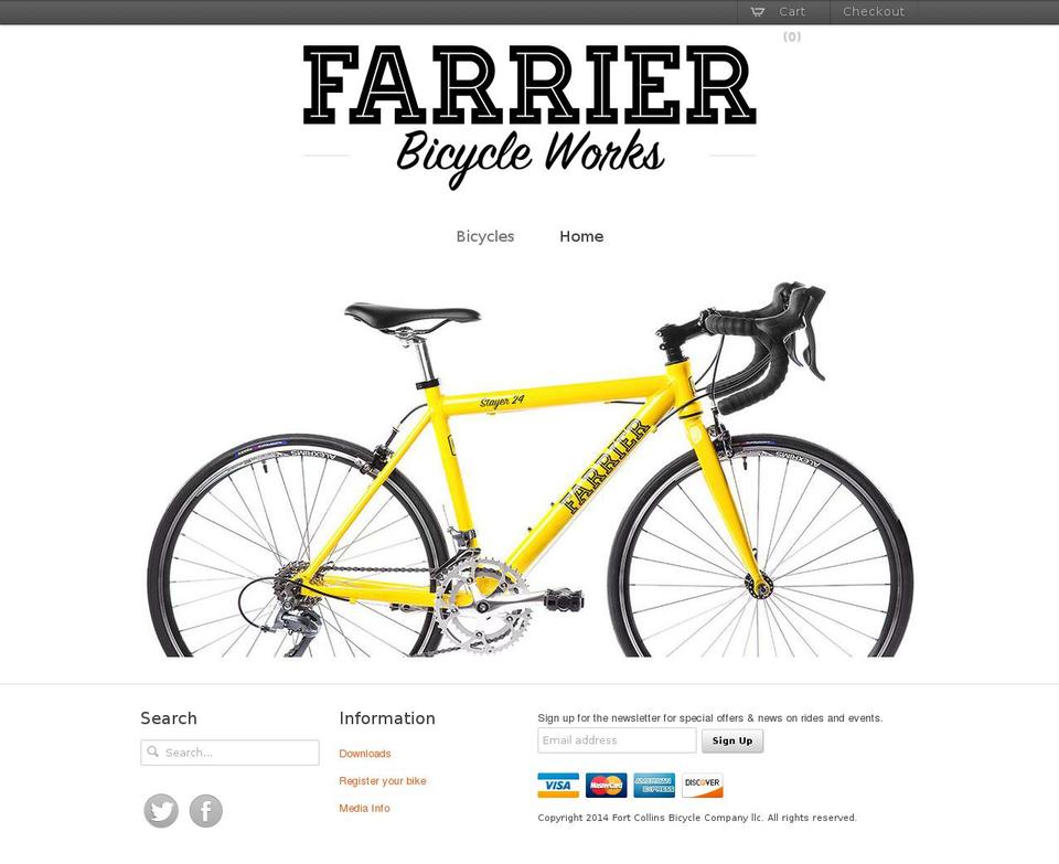 farrierbicycles.com — Shopify storefront screenshot