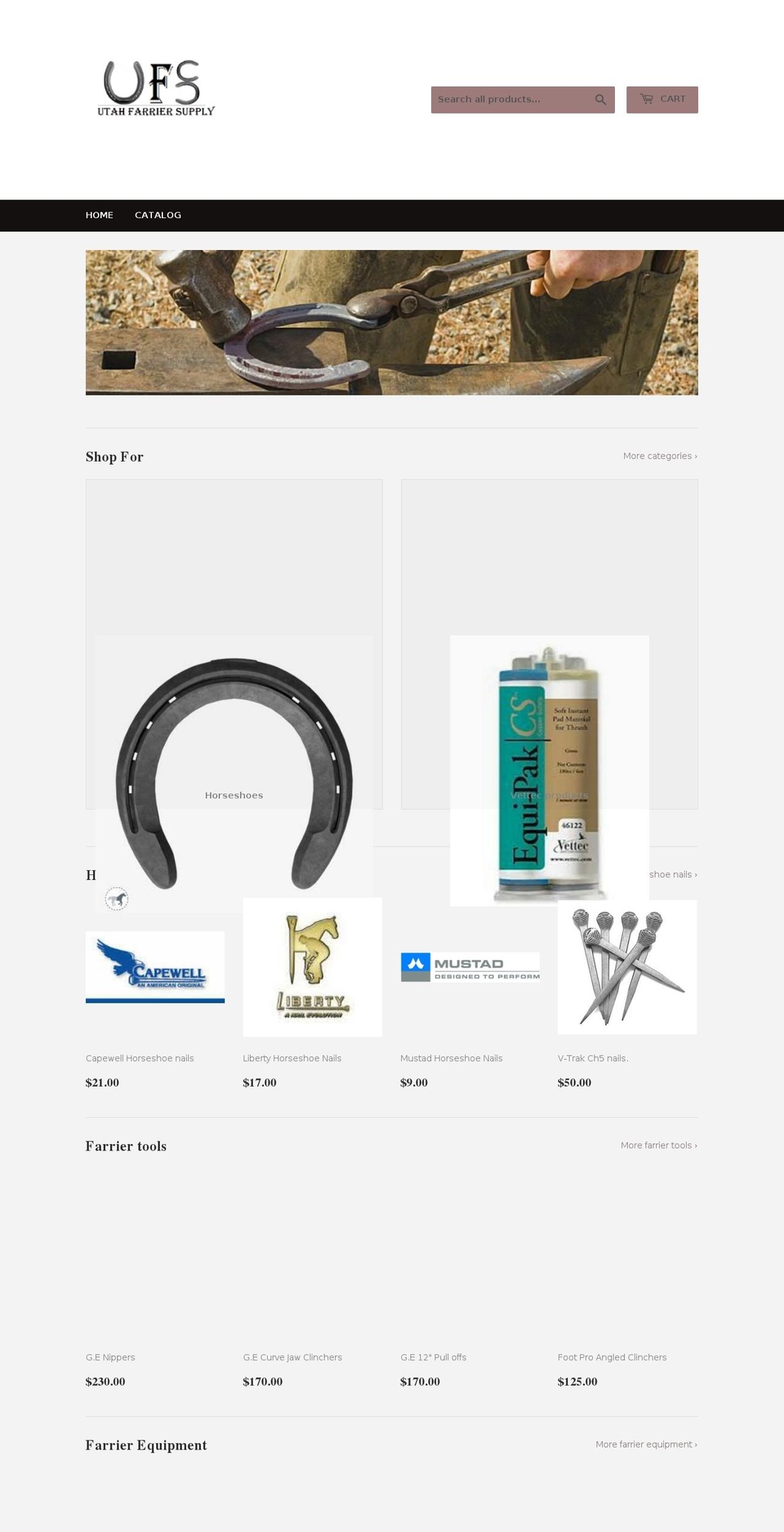 farriersupplycompany.com — Shopify storefront screenshot
