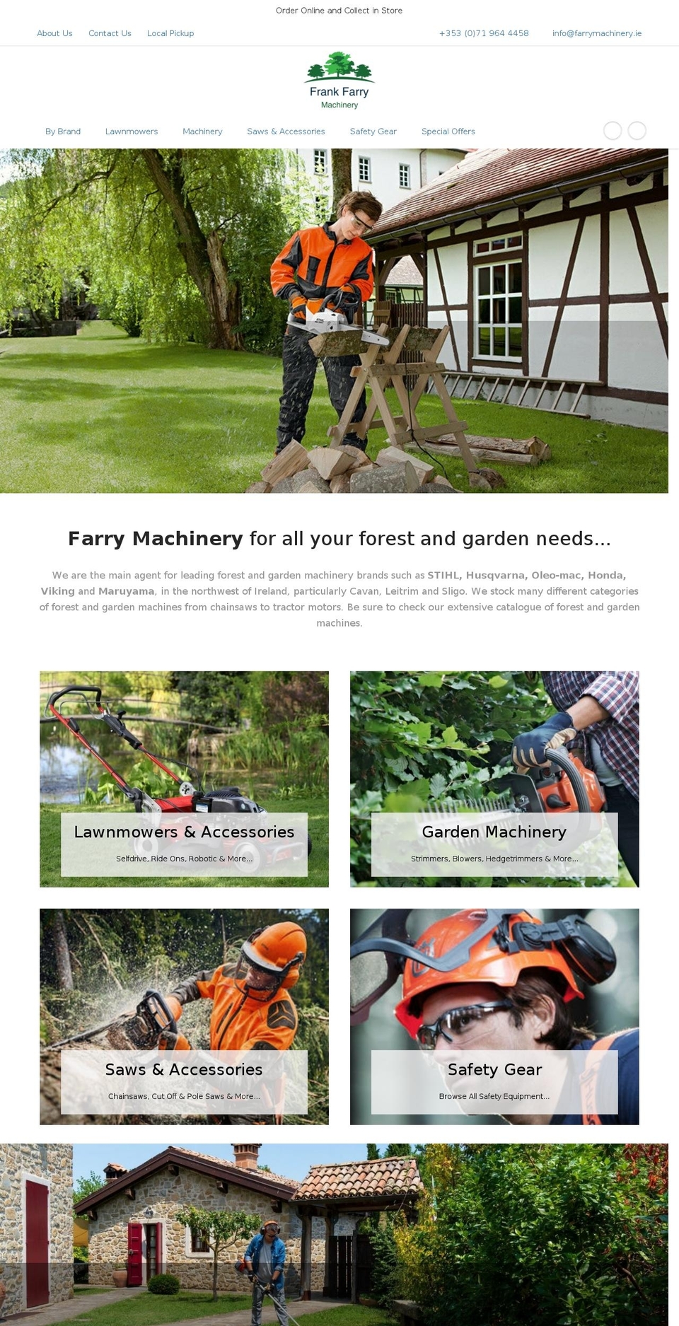 farrymachinery.ie shopify website screenshot