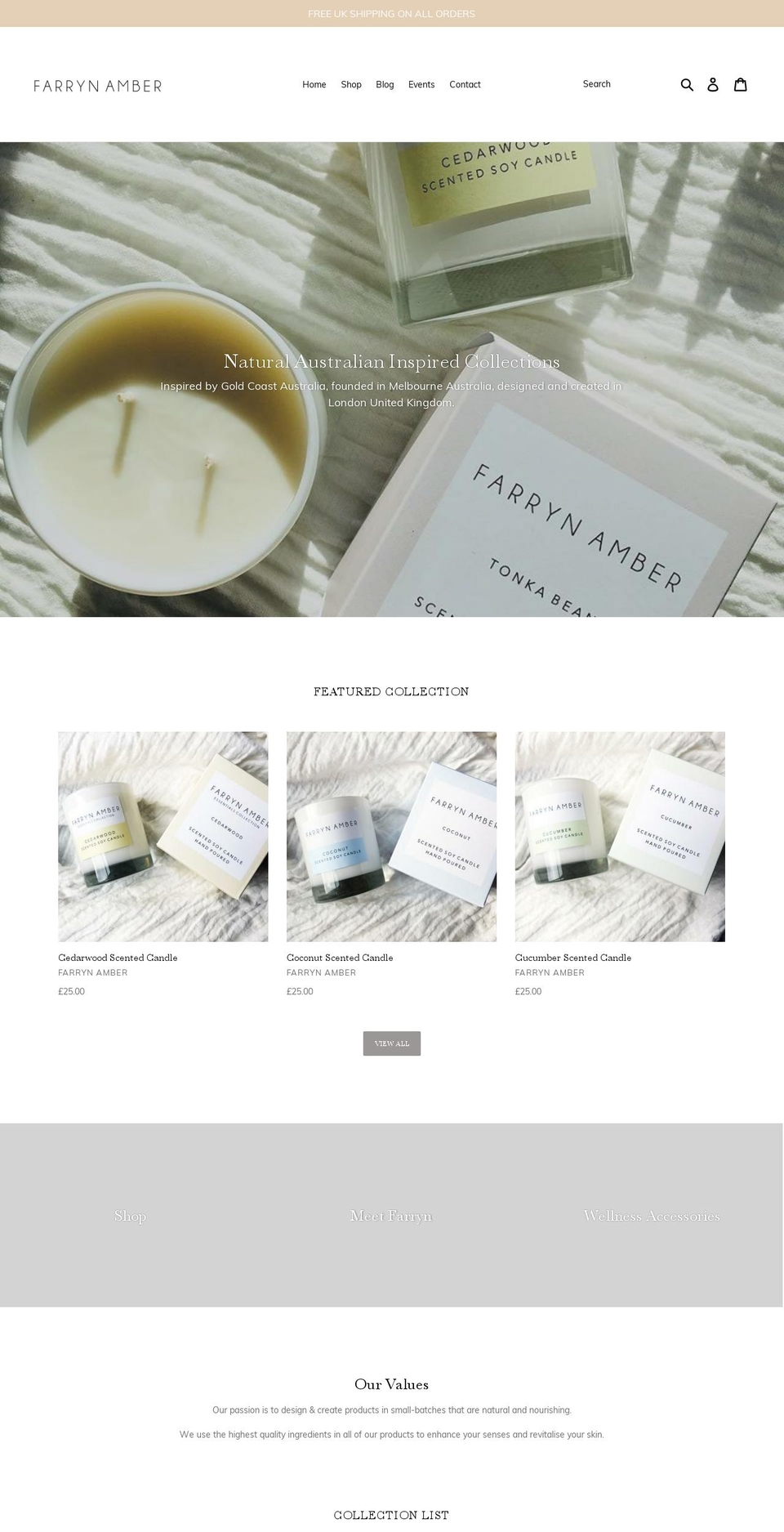 farrynamber.com — Shopify storefront screenshot