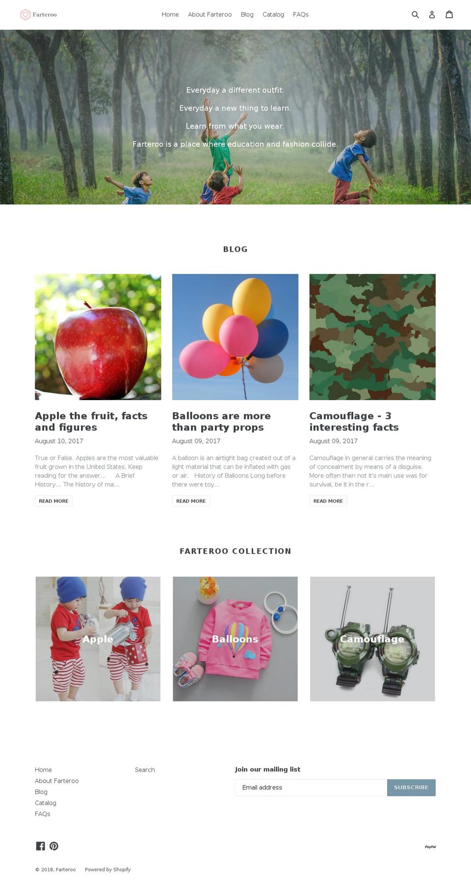 farteroo.com — Shopify storefront screenshot