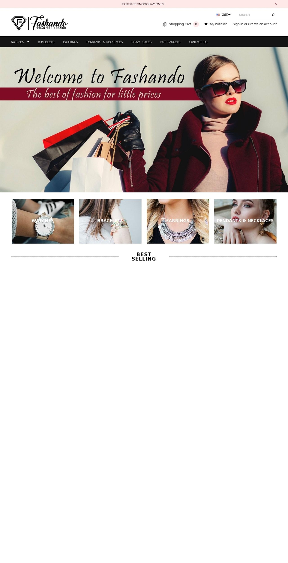 fashando.com — Shopify storefront screenshot
